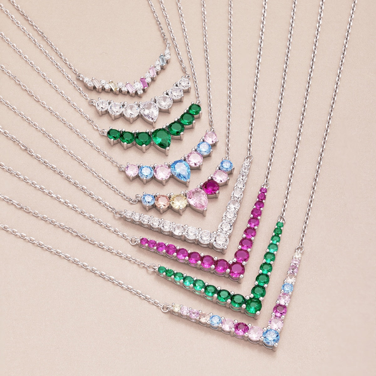 [XXX]Dainty Colorful Heart Necklace