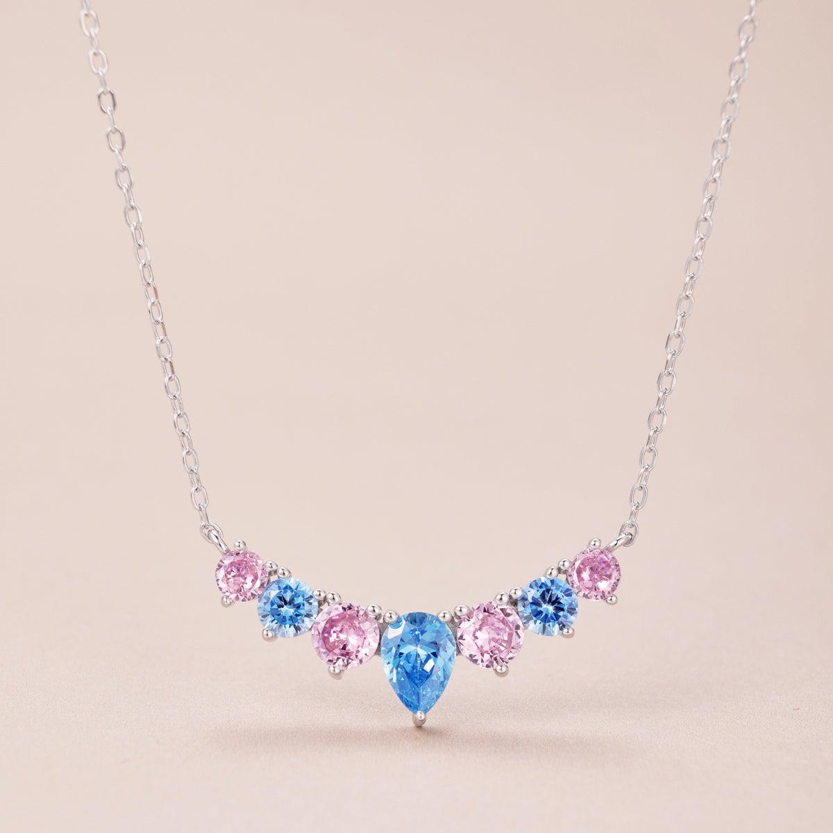 [XXX]Dainty Colorful Heart Necklace