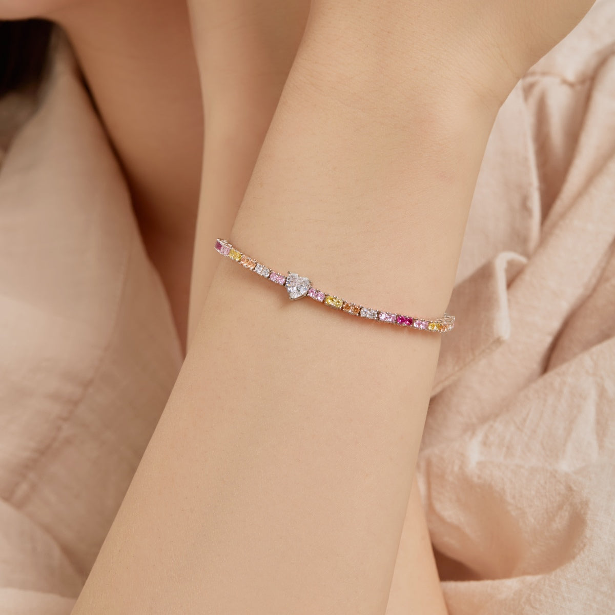 [XXX]Pulsera delicada con forma de corazón romántico para amantes