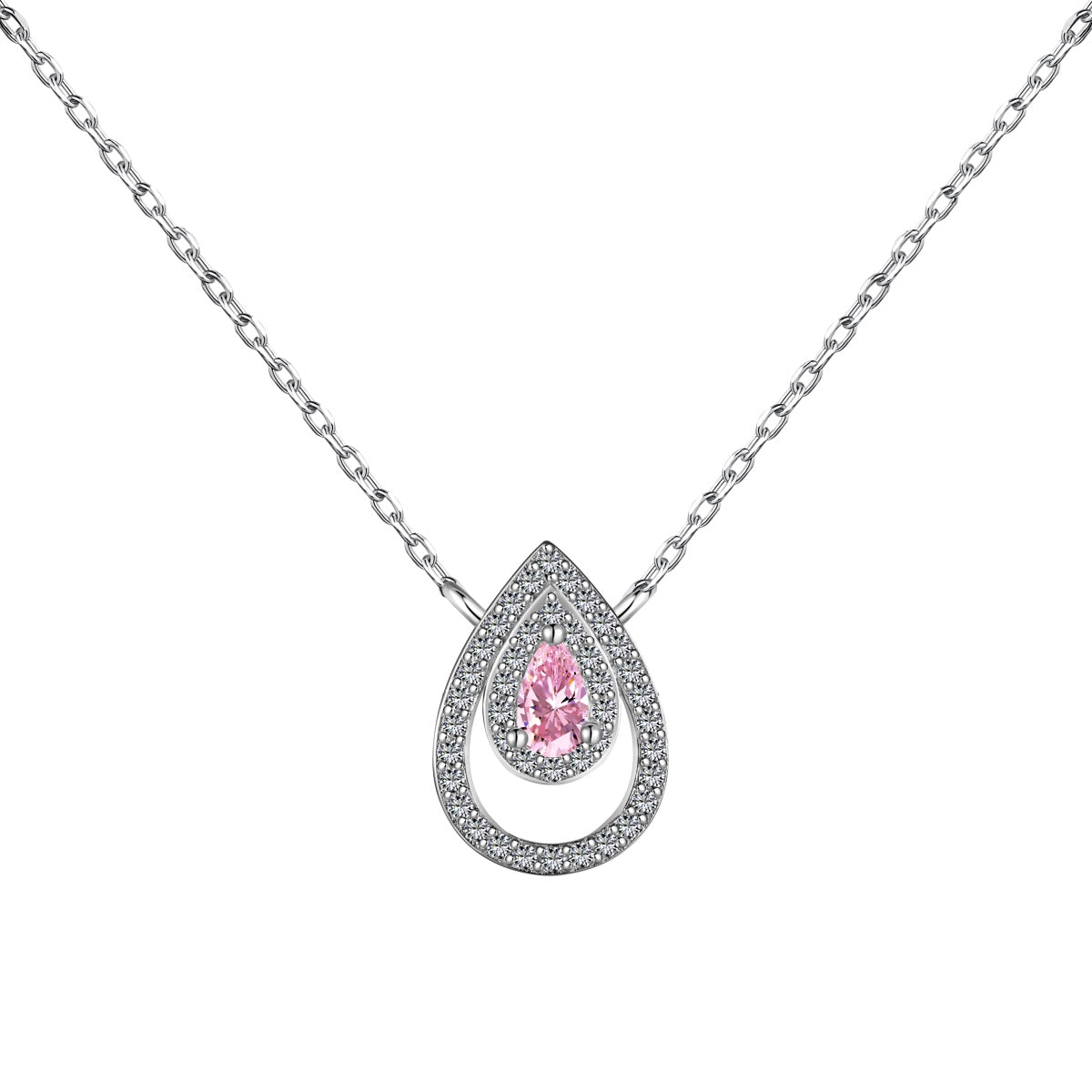 [XXX]Sparkling Pear Cut Necklace