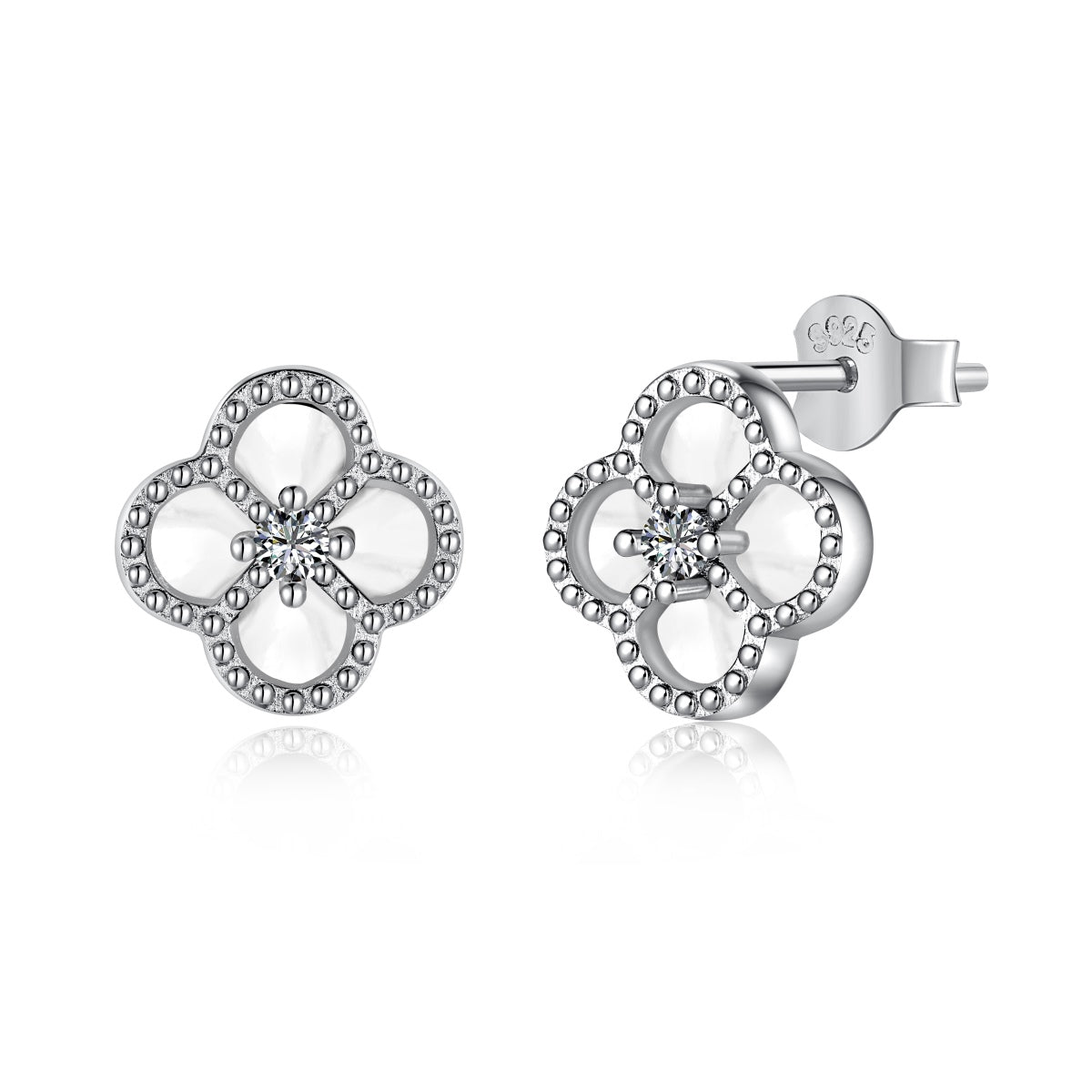 [XXX]Four-Leaf Clover Flower Shape Exquisite Earrings