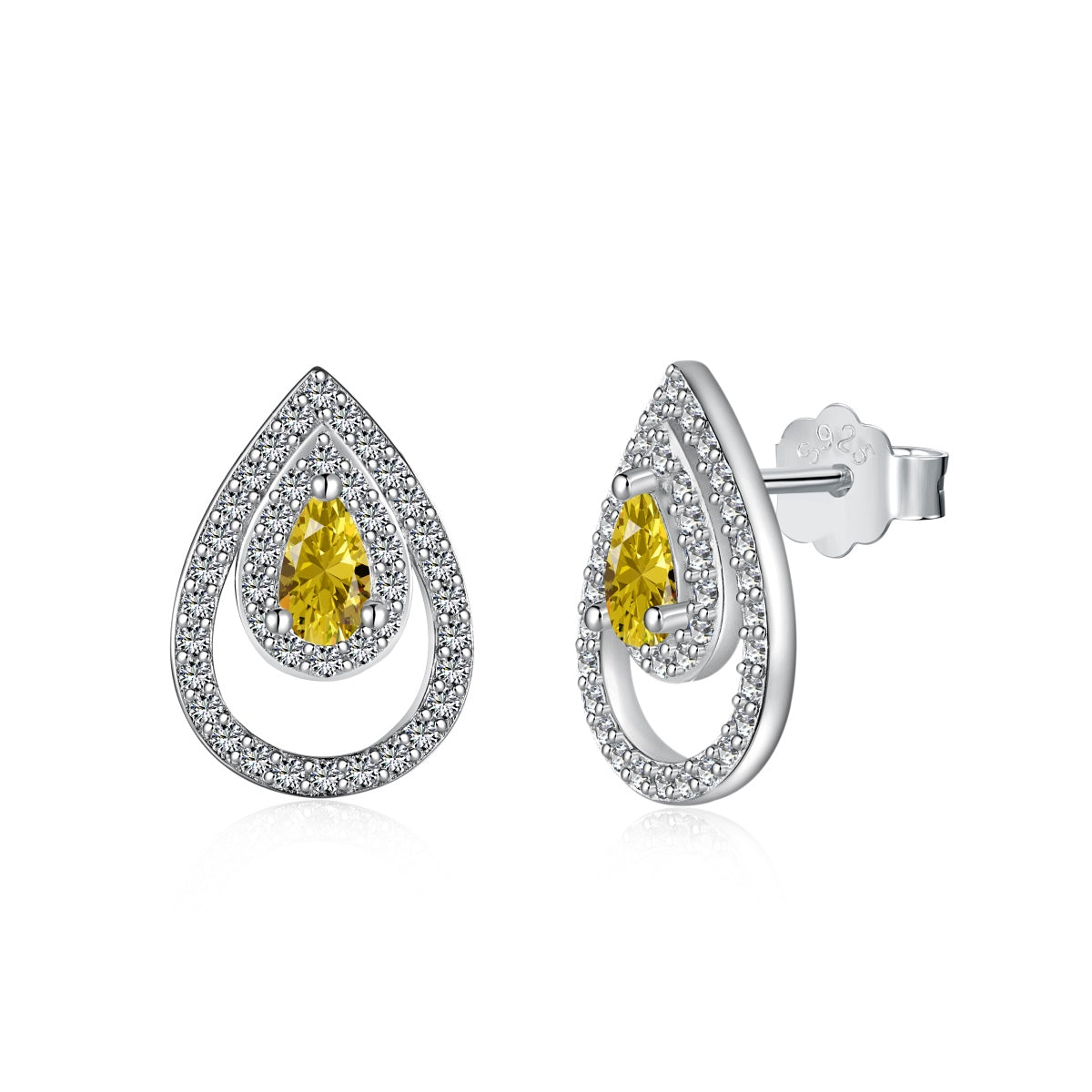 [XXX]Sparkling Delicate Water Drop Shape Daily Earrings