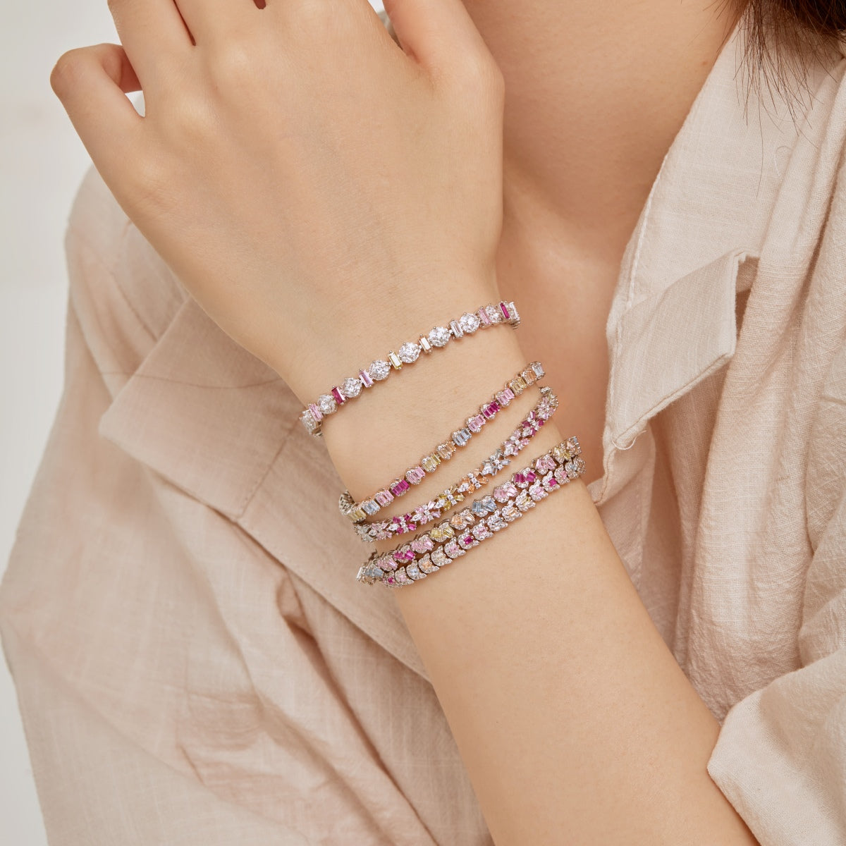 [XXX]Radiant Colorful Round Shape Daily Bracelet