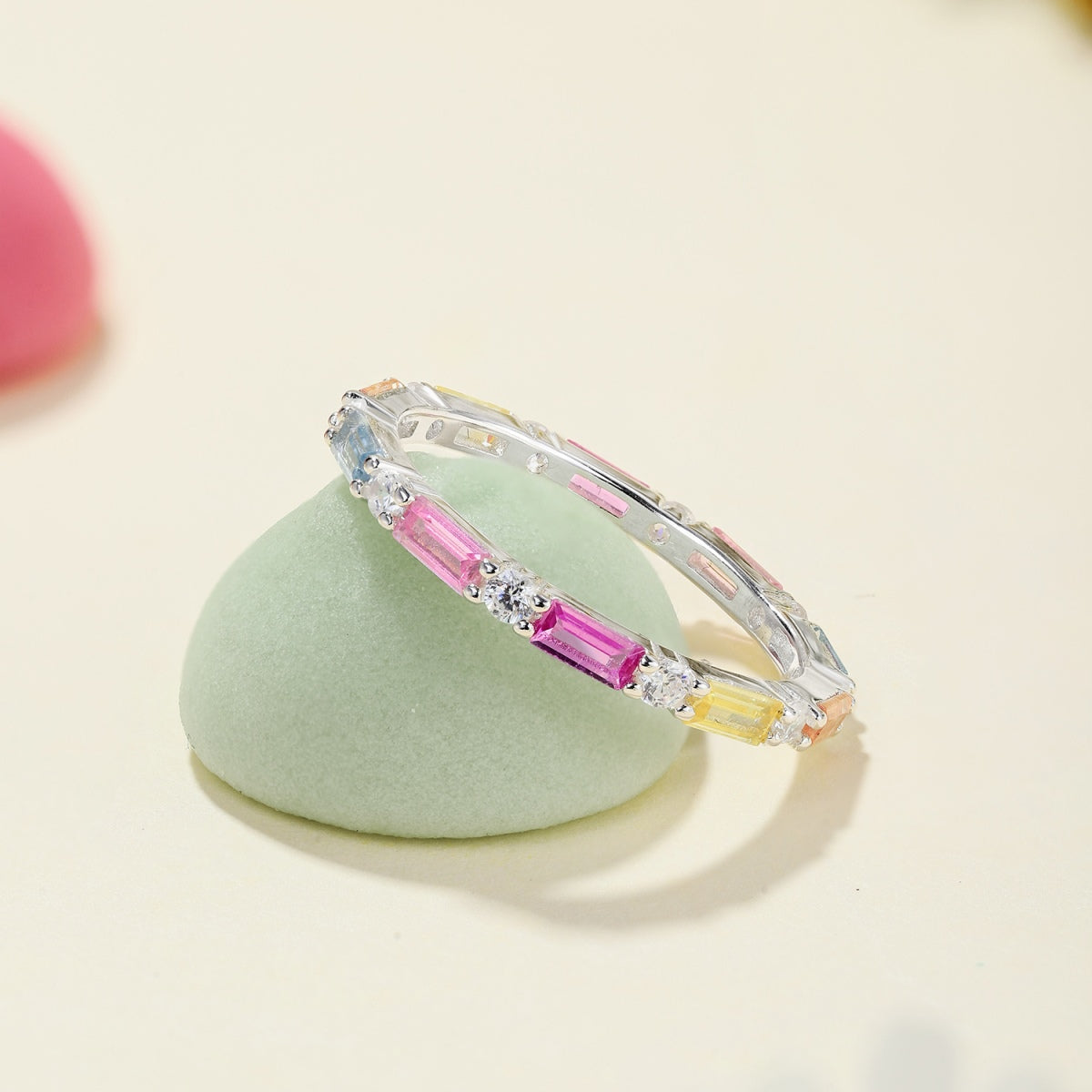 [XXX] Anillo diario elegante con corte radiante Lively In Shades