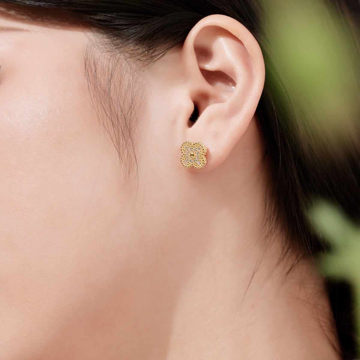 [XXX]Pendientes de moda con trébol de cuatro hojas