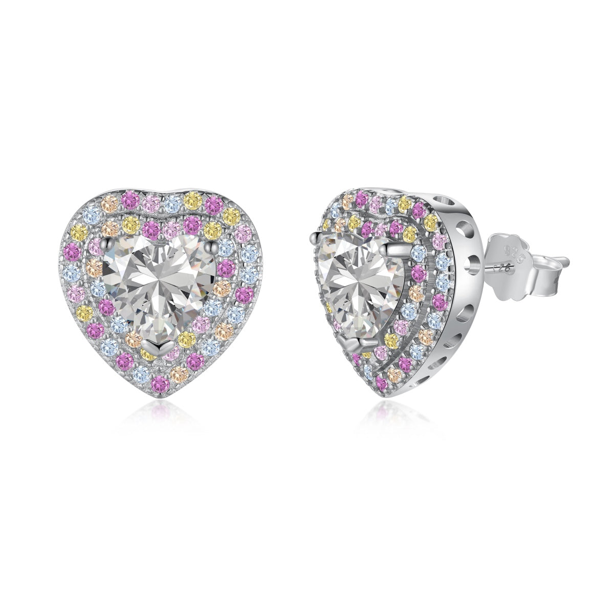 [XXX]Dazzling Heart Shape Lover Earrings