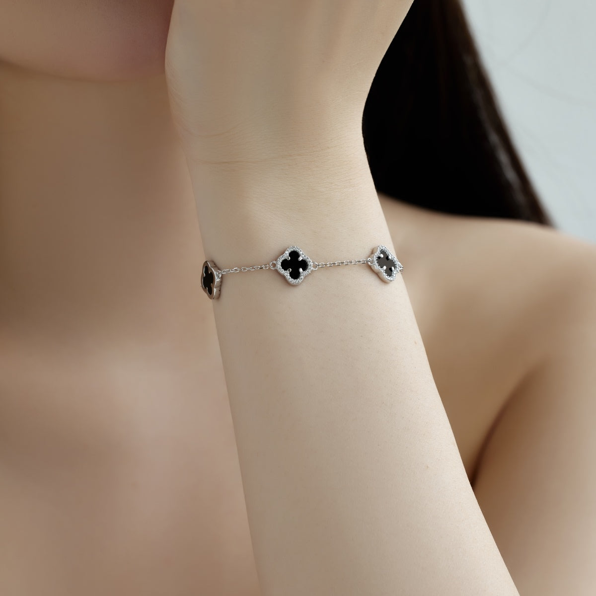 [XXX]Exquisites Armband mit vierblättrigem Kleeblatt