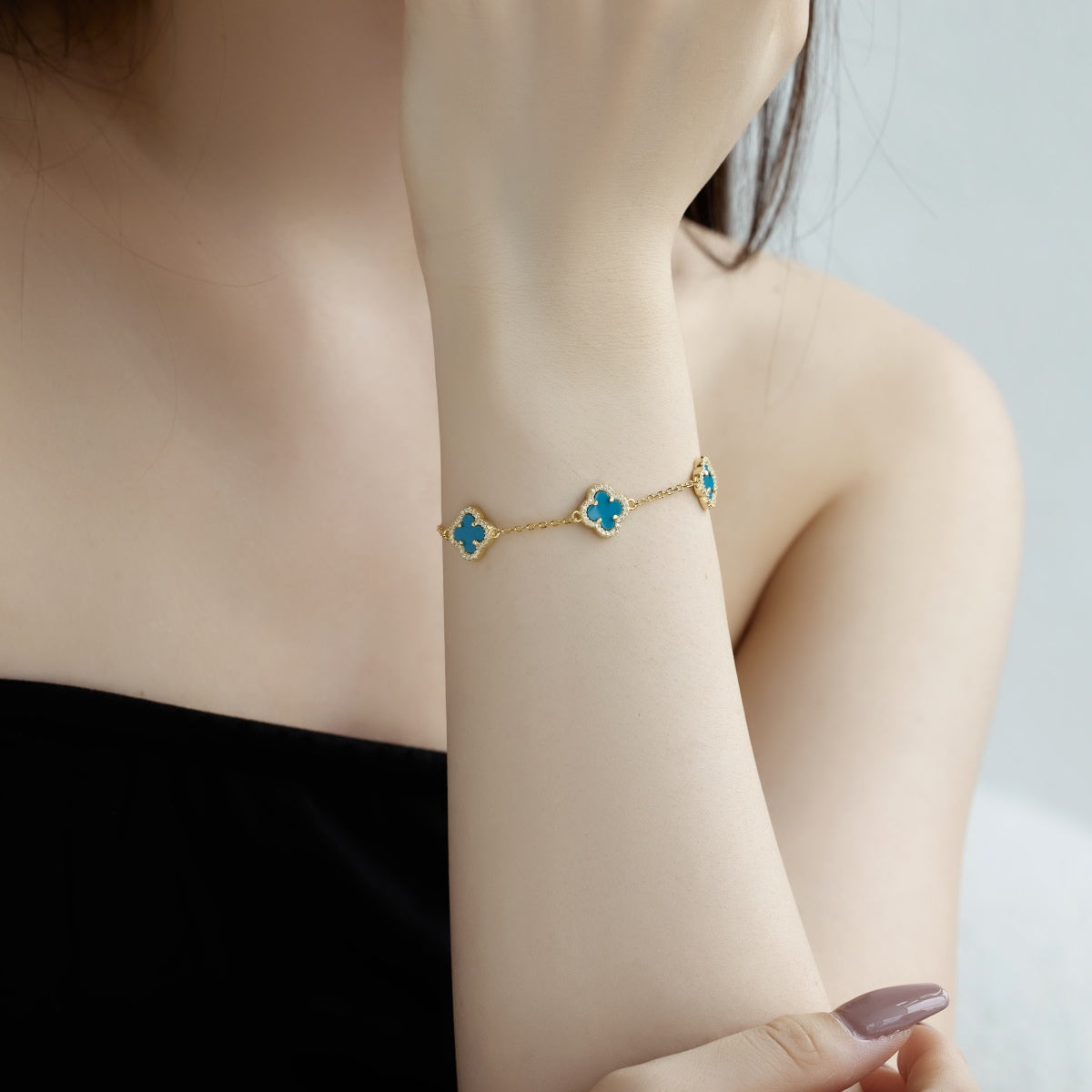 [XXX]Four-Leaf Clover Exquisite Bracelet