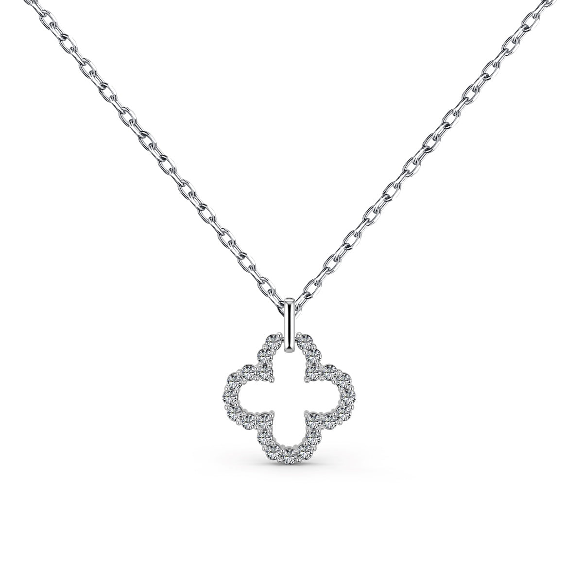 [XXX]Four-Leaf Clover Hollow Design Exquisite Necklace