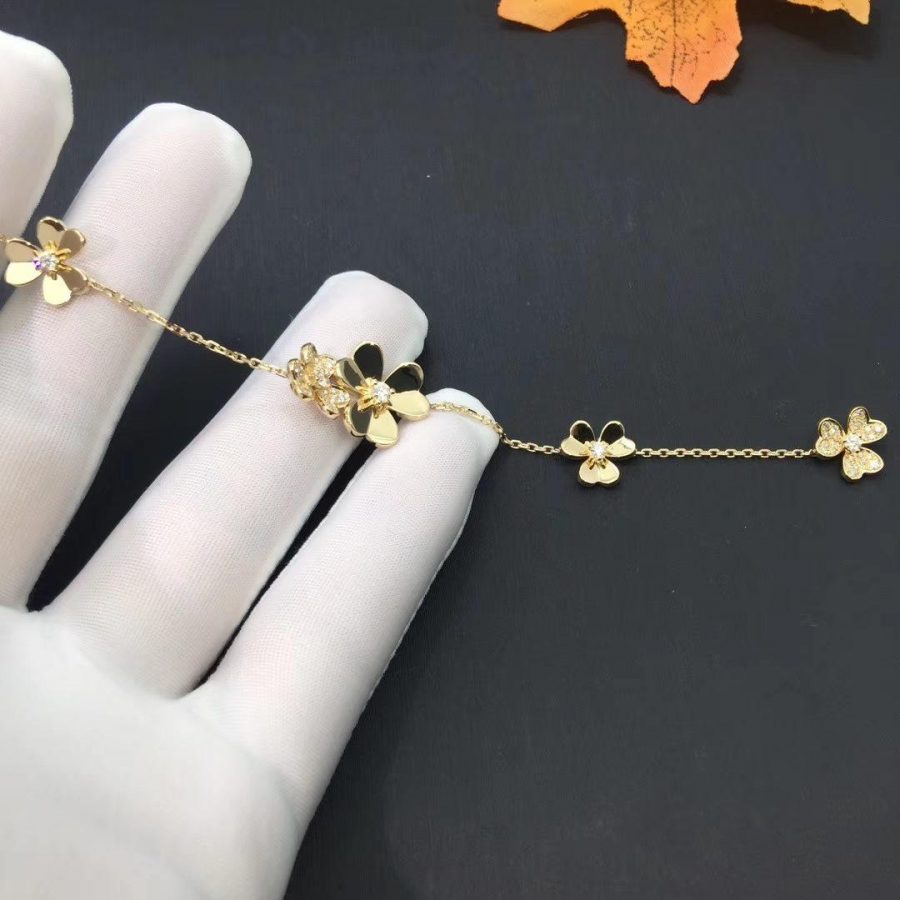 [Joyería Victoria]PULSERA FRIVOLE ORO 5 FLORES