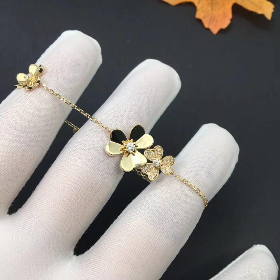 [Joyería Victoria]PULSERA FRIVOLE ORO 5 FLORES