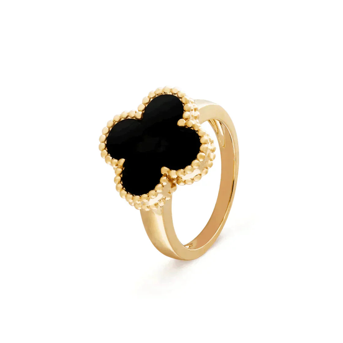 [Victoria Jewelry]CLOVER ONYX RING